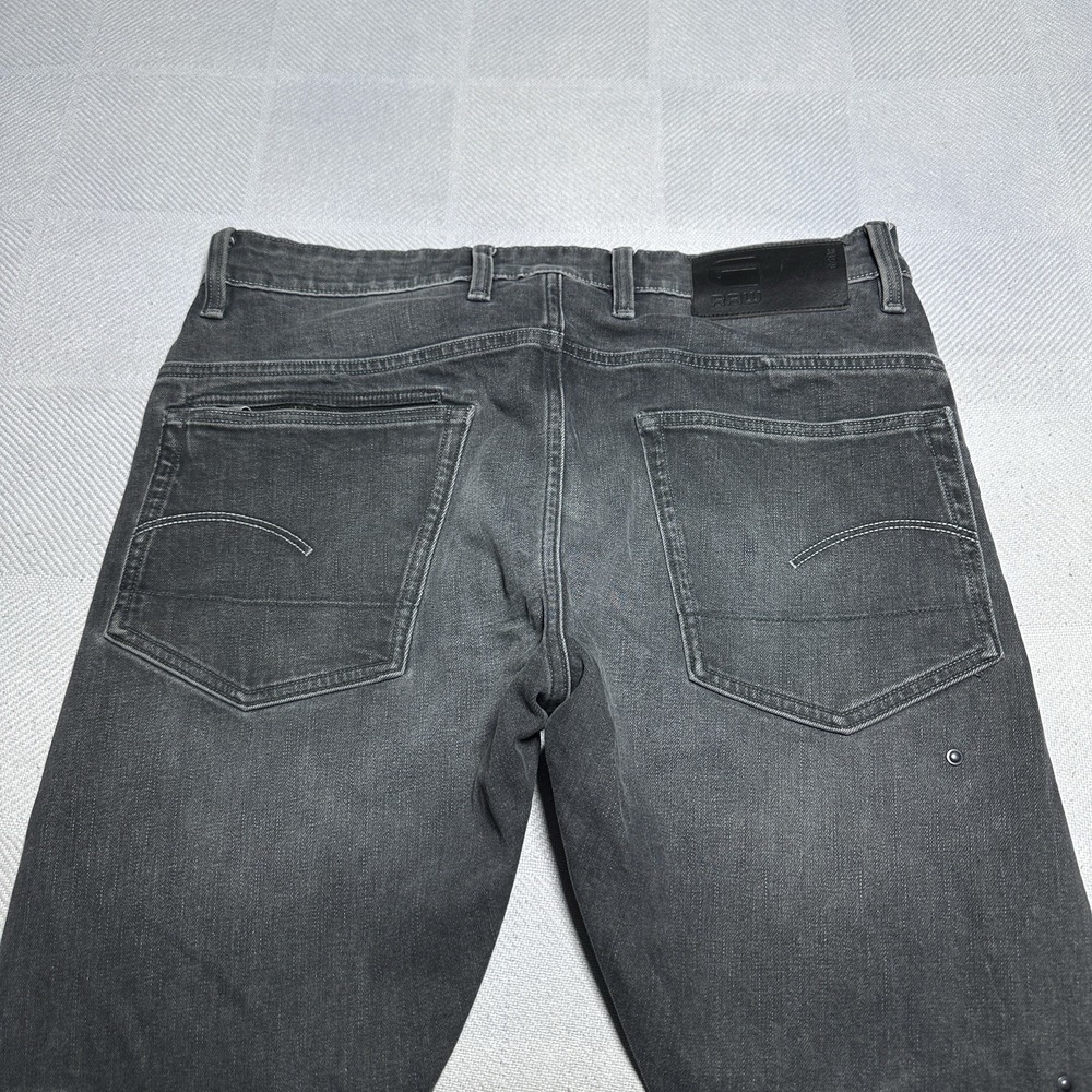 G-Star RAW Citishield 3D Slim Tapered Jeans 33x32 Black Wash Denim Button Fly - Picture 8 of 16
